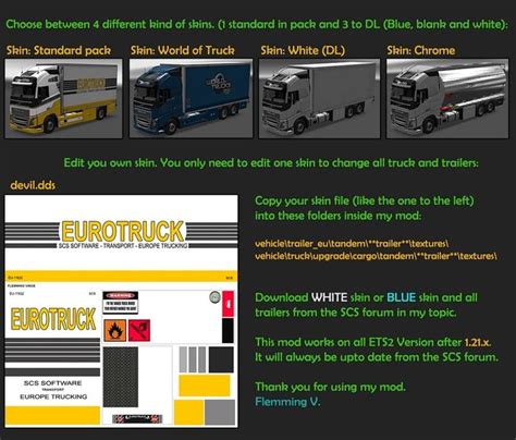 Ets Bdf Tandem Trailer Package V Update Auf Trailer Mod F R