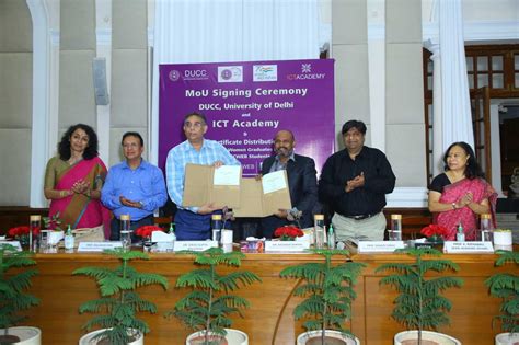 Mou Signing Ceremony Between Ducc University Of Delhi And Ict Academy