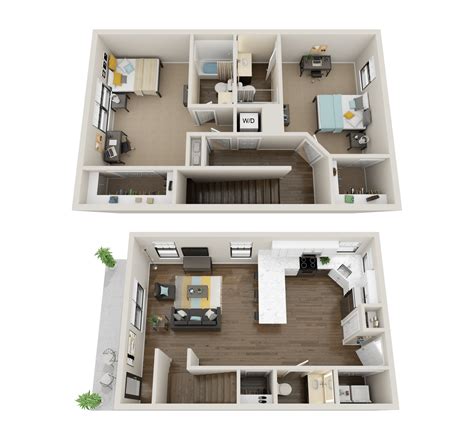 2x2 5 Premium Floor Plan Collective At Clemson Off Campus Apartments Copy The Collective At