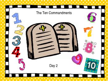 The Ten Commandments Part By Basic Blessings Tpt