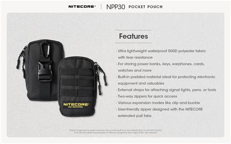 NPP30 Pocket Pouch NiteCore Flashlights South Africa