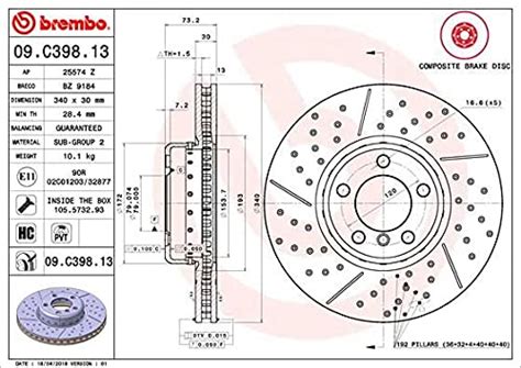 Brembo 09 C398 13 Disc Brake Rotor THMotorsports