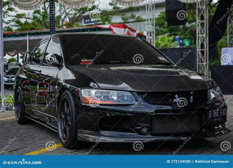 Black Mitsubishi Lancer Evolution Ix Ct A Sedan Editorial Image Image