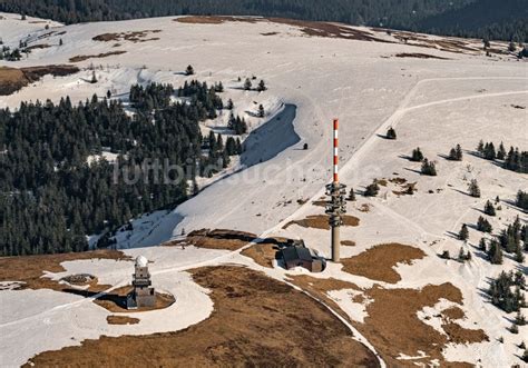 Luftaufnahme Feldberg Schwarzwald Winterluftbild Gipfel In Der