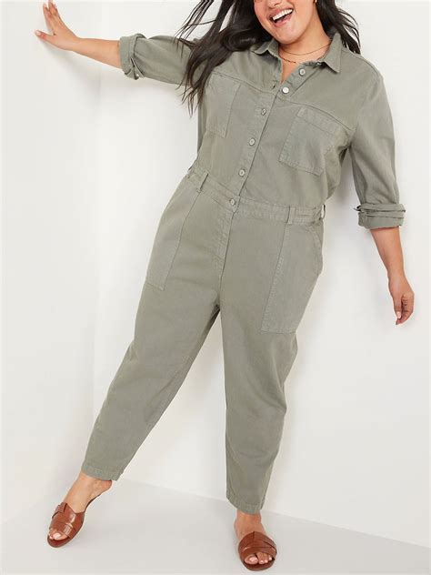 Old Navy Old Navy KHAKI Denim Boiler Suit Plus Size 22 24 To 30