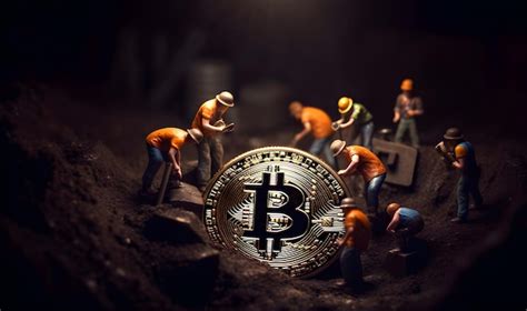 Premium Photo Miniature Miners Are Mining Bitcoins In The Mine