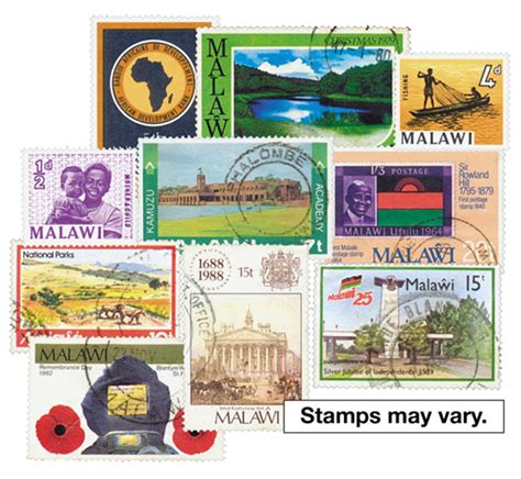 M7694 Malawi 200 Different Stamps Mystic Stamp Company