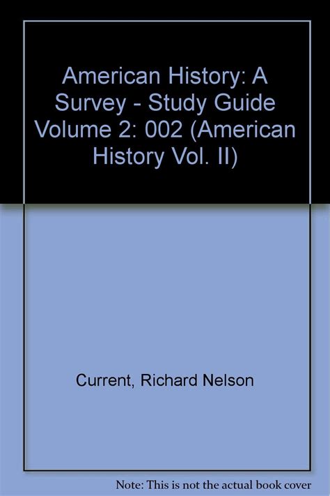 American History A Survey Study Guide Volume Buy Online At Best