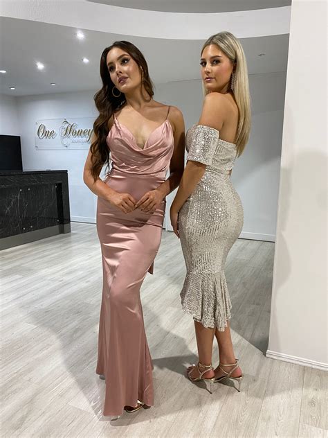 Honey Couture New York Platinum Sequin Off Shoulder Midi Dress