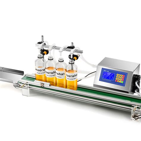 Moonshan 4 Head Mini Automatic Liquid Filling Line 1 30 Ounce Bottle