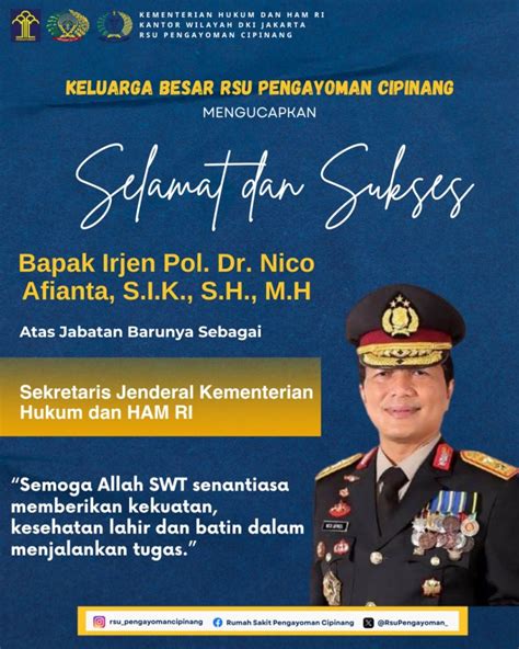 Selamat Dan Sukses Atas Dilantiknya Bapak Irjen Pol Dr Nico Afianta S