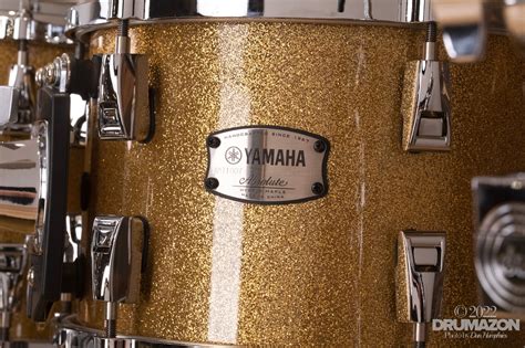 Yamaha Absolute Hybrid Maple 4 Piece Drum Kit Gold Champagne Sparkle Drumazon