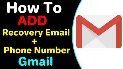 How To Add Recovery Email Phone Number In Gmail Youtube