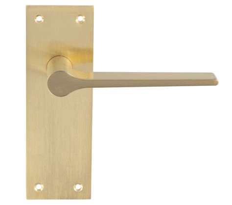 Carlisle Brass Velino Door Handles On Slim Backplate Satin Brass Eul021sb Sold In Pairs