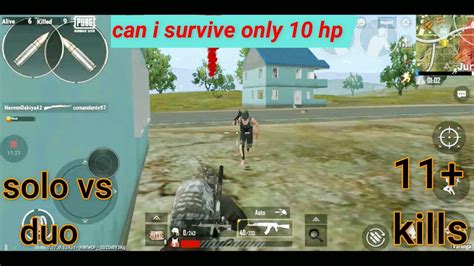 😤can I Survive On 10 Hp Pubg Mobile Lite Solo Vs Duo Gameplay Rk