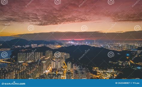 April The Night Photo Tseung Kwan O Cityscape Editorial