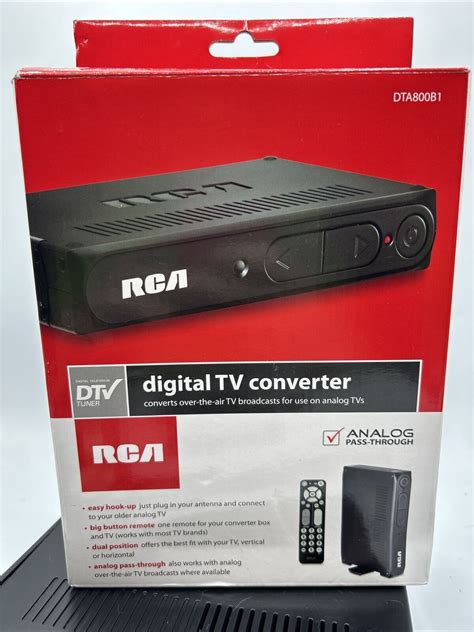 RCA DTA800B1 Digital To Analog TV Converter Box With Remote