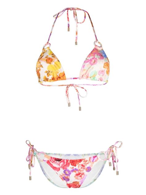 Zimmermann Printed Triangle Bikini Zimmermann