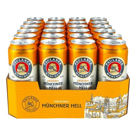 Paulaner Münchner Hell 4 9 vol 0 5 Liter Dose 24er Pack von Netto