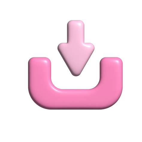 Download Icon Pink 3d Render 22286234 Png