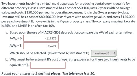 Answered Two Investments Involving A Virtual Bartleby