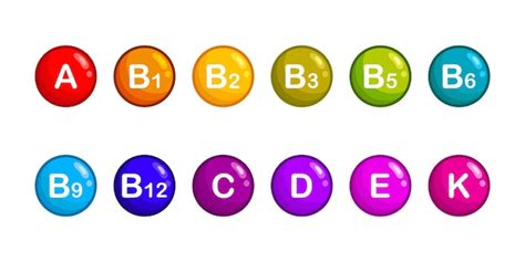 Premium Vector A Set Of Icons Of A Multivitamin Complex Vitamin