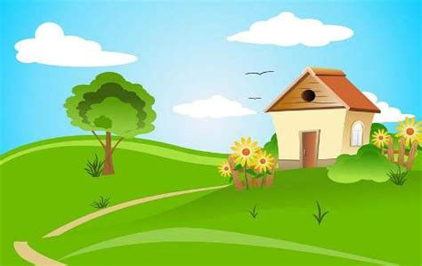 Country house drawing painted - Online Jigsaw Puzzles