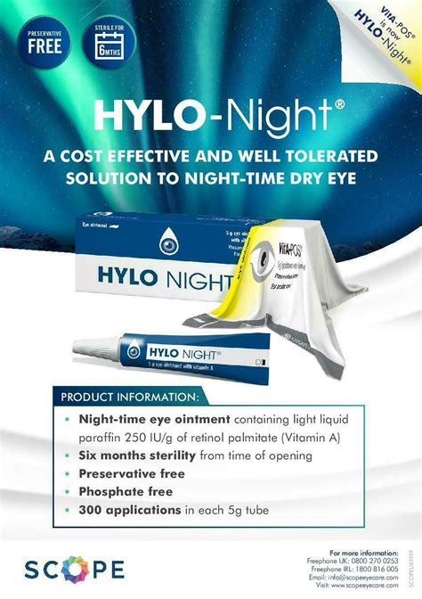 3 X HYLO Night Eye Ointment With Vitamin A 5g Vit A Pos 4031626711687