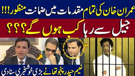 Bail Approved In All Cases Of Imran Khan Naeem Haider Panjotha