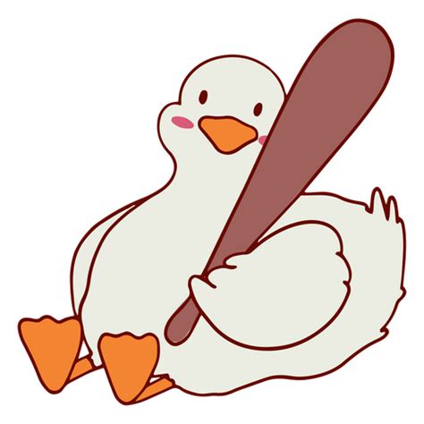 Goose Holding A Bat Png And Svg Design For T Shirts