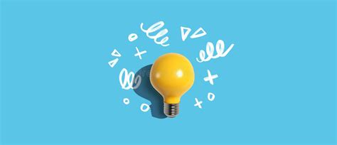 Idea Light Bulb With Hand Drawing Sketch Stock Photo Image Of