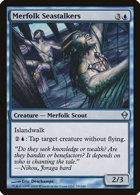 Merfolk Seastalkers Zendikar Magic The Gathering