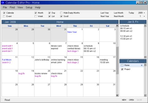 calendar software calendar editor pro teckin