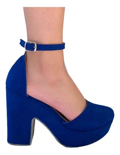 Zapatos Con Tacon Ancho De Moda Para Mujer Nude Meses sin interés