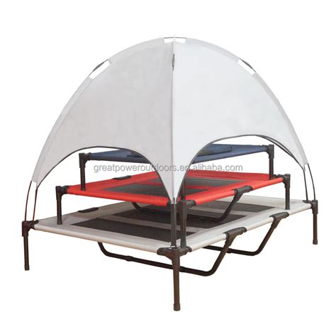 Elevated Pet Bed With Shelter Camping Raised Dog Bed With Canopy