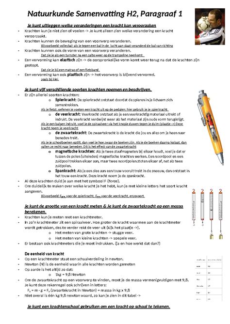 Natuurkunde Samenvatting Hoofdstuk 2 Vwo 3 Natuurkunde Samenvatting