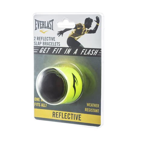 Everlast Yellow Reflective Slap Bracelet 2 Pack