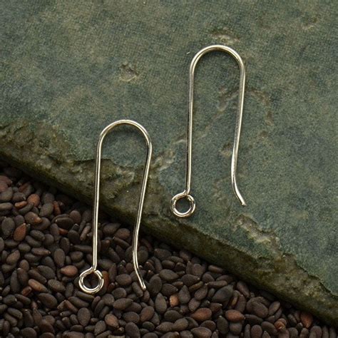 Long Silver Earring Hook Etsy