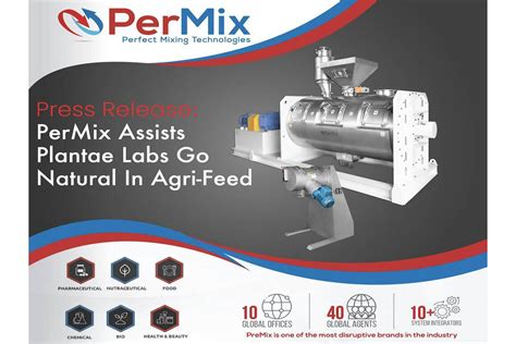 Plantae Labs Choses Permix Paddle Mixers For Lab And Production