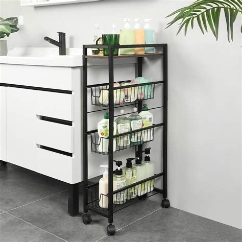 Superior Thin Storage Rack On Wheels For Citizenside