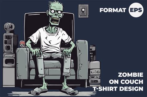 Zombie On Couch Graphic By C Gudzik · Creative Fabrica