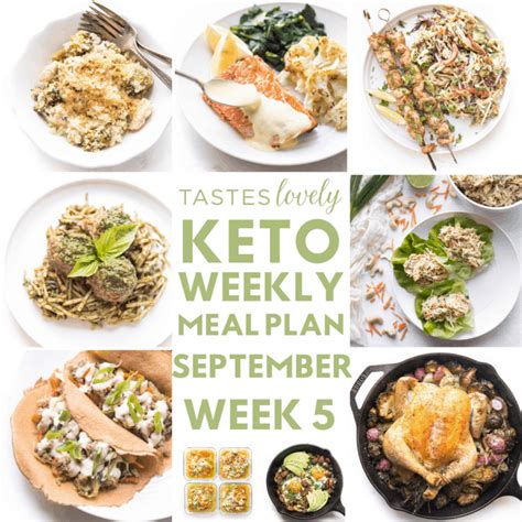 Keto Weekly Meal Plan September Week Tastes Lovely