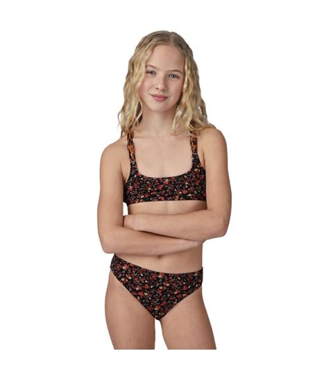 Brunotti Bikini Meisjes Lina Flower Zwart Watersportsonline Nl