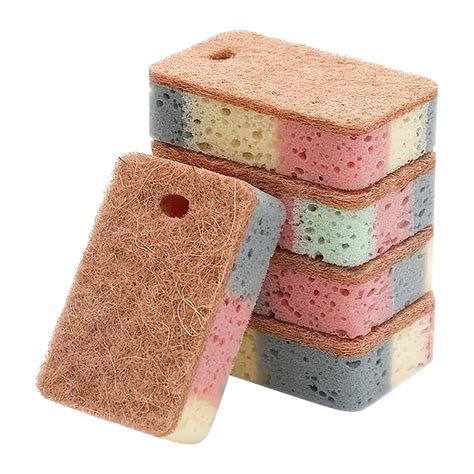 Sunggoko Kitchen Supplies Dishcloth And Wipes 5pcs Kitchen Sponge Wipe