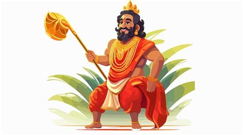 Mahabali Or Maveli Kerala Old King Premium AI Generated Vector