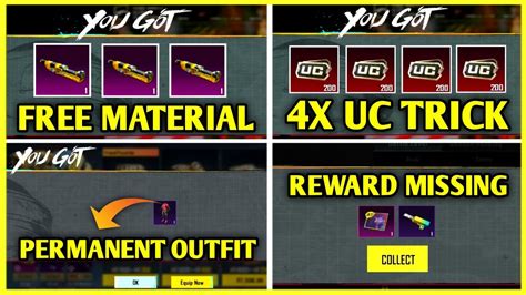 Bgmi Free Material X Uc New Trick Permanent Outfit For Free