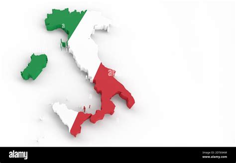 Italy map with Italian flag Stock Photo - Alamy