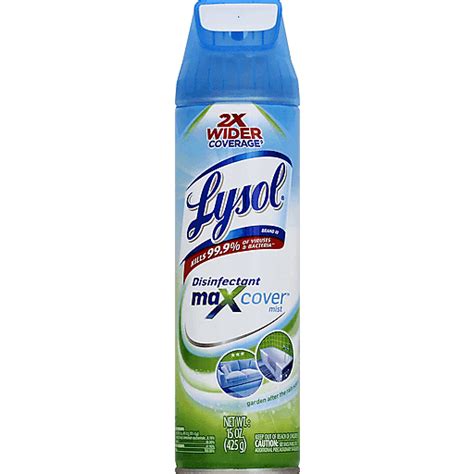 Lysol® Maxcover™ Mist Garden After The Rain Scent Disinfectant Spray 15 Oz Aerosol Can Air