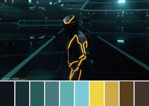 ㅡ tron legacy 2010 Cinema colours Color palette Palette