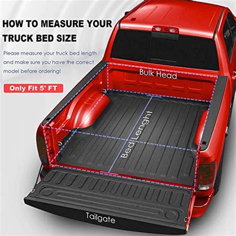 Mostplus Tri Fold Hard Truck Bed Tonneau Cover On Top Compatible For 2019 2020 2021 2022 Ford